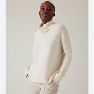 Athleta Alpine Turtleneck Wool Cashmere Blend Sweater,  Size M